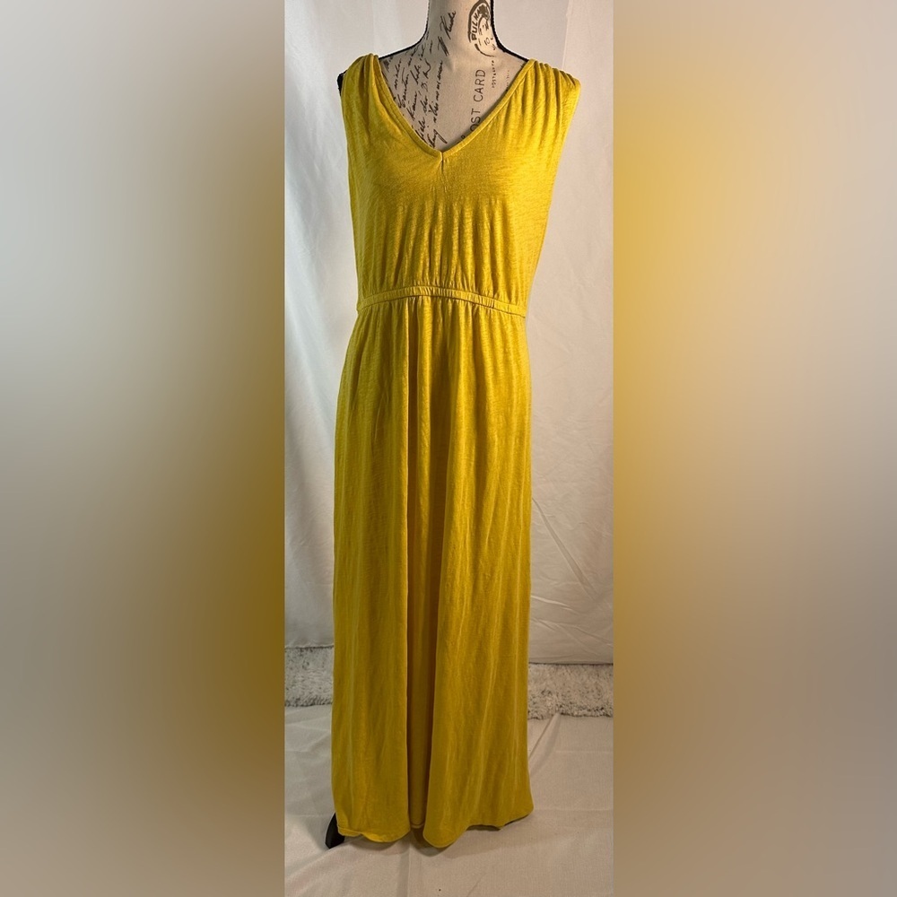 Yellow Ruched Smocked Sleeveless Maxi Dress ☀️ - Picture 2 of 12